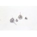 Solitaire Stud Earrings 925 Sterling Silver Zircon Stone Women Handmade B540